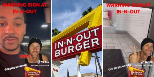 In-N-Out Customer Shows Warning Sign on Restaurant