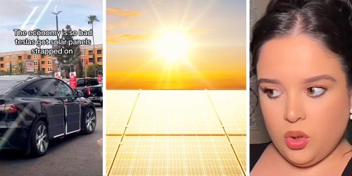 “Charging for free”: Driver spots a Tesla that’s covered in solar panels. Does it work?