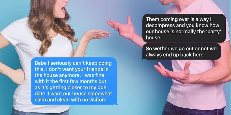 ‘I can’t completely shut the door on my friends’: Pregnant woman refuses to have fiance’s friends over while pregnant. Is she wrong for that?