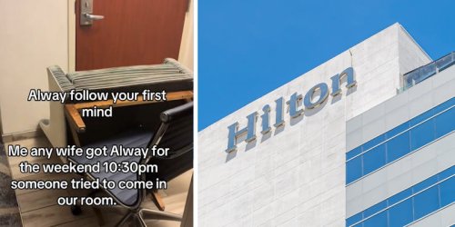 ‘Happened to me’: Hilton guest says he had a premonition to barricade his door. Then someone tries to come in that night