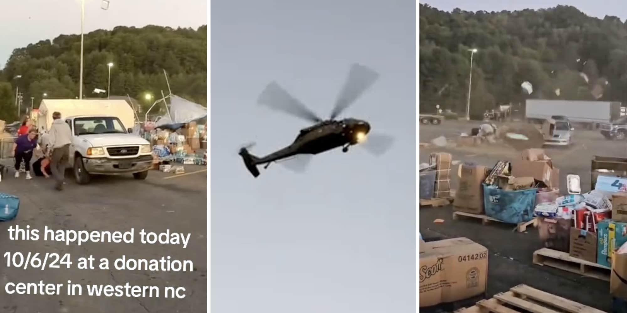 TikToks of unmarked helicopters buzzing Helene aid sites prompt fear, conspiracy theories