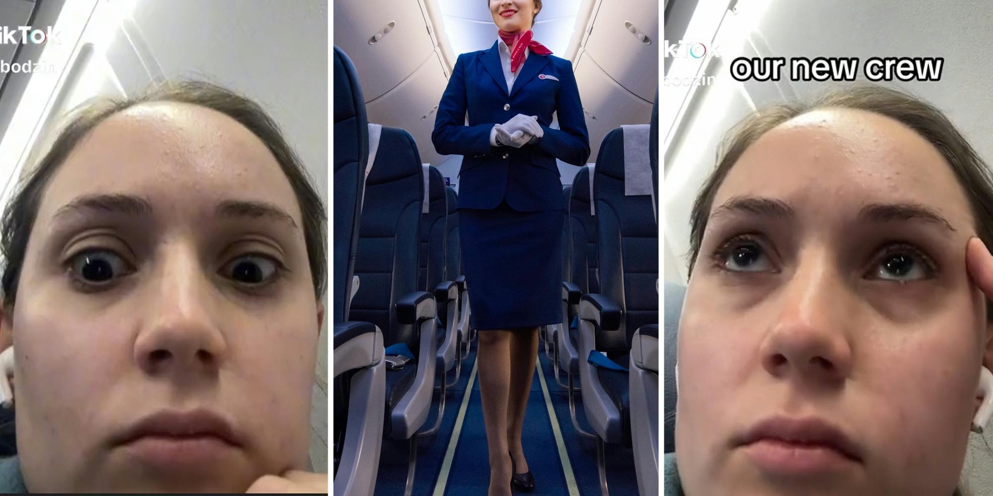 ‘I love the shade she throws at the crew’: Traveler catches flight attendant throwing her crew under the bus during delay