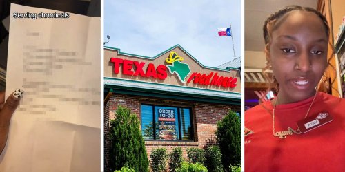 Texas Roadhouse Worker Greets Table, Is Baffled When Then They Hand Her Paper