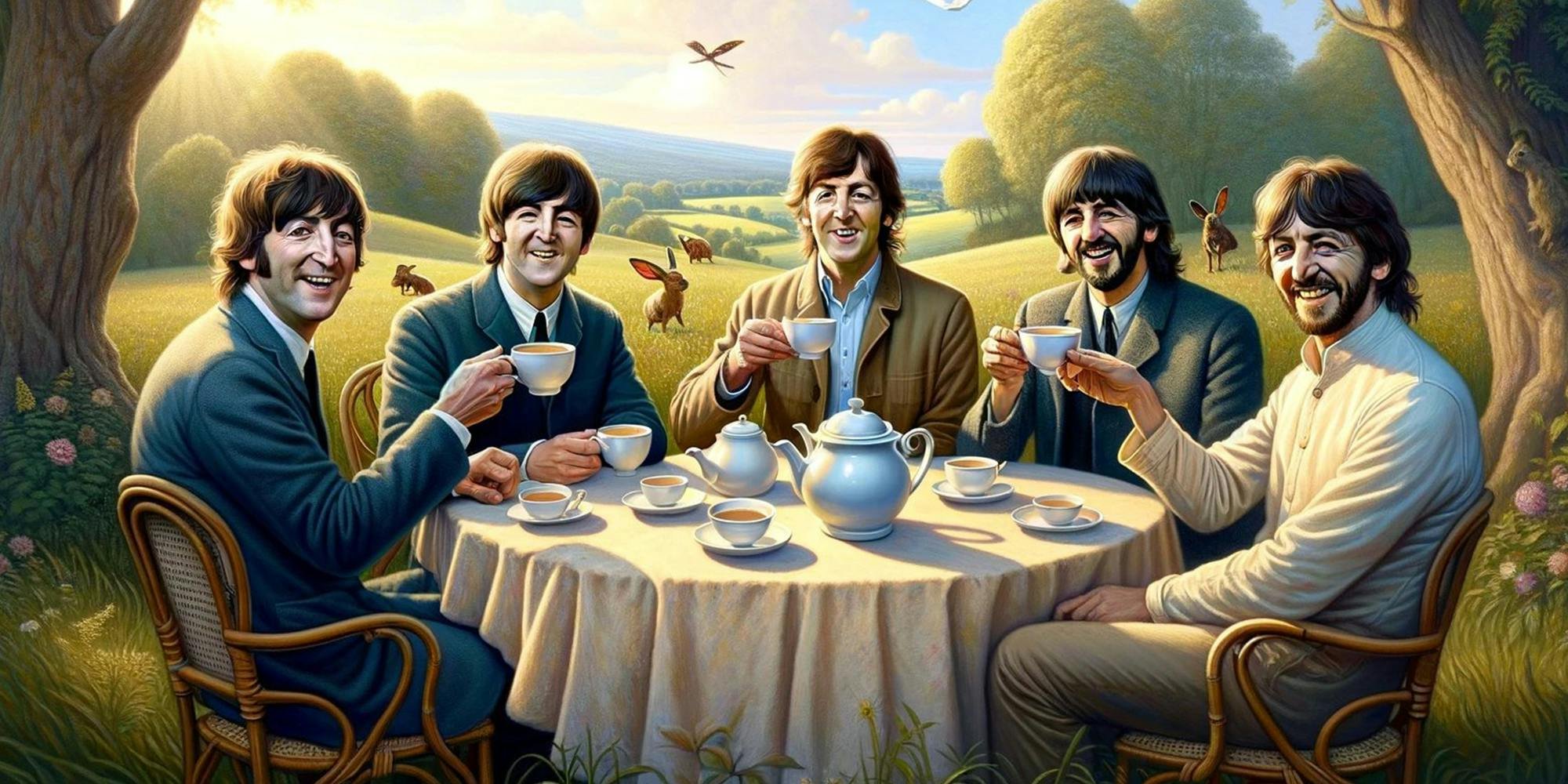 'I can't decide which one isn't the real Beatle': AI keeps drawing 5 Beatles, unprompted. Does it know 'Paul is dead'?