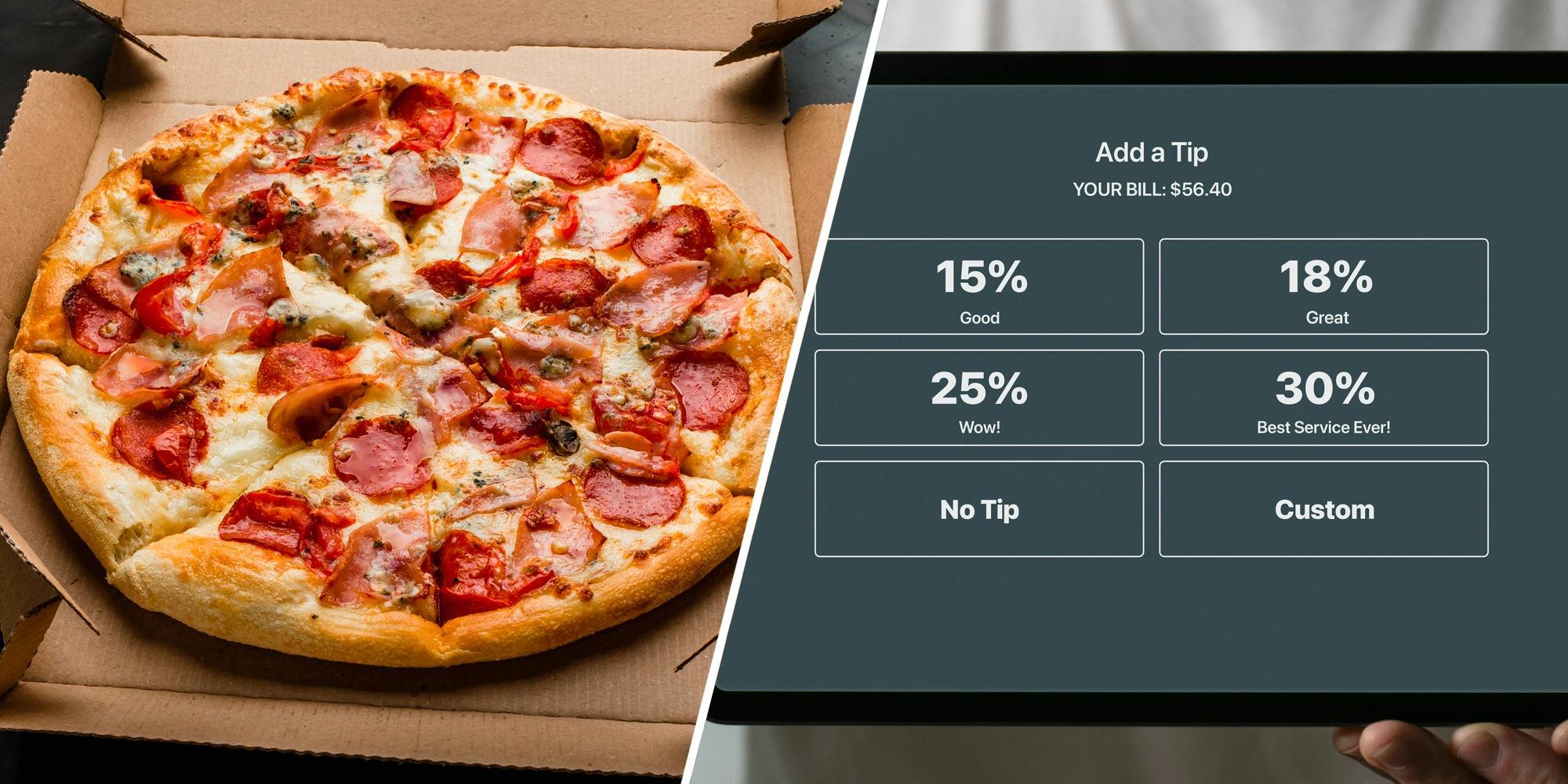 ‘I noticed you didn’t leave a tip’: Customer gets shamed by worker for not tipping on pizza pickup order