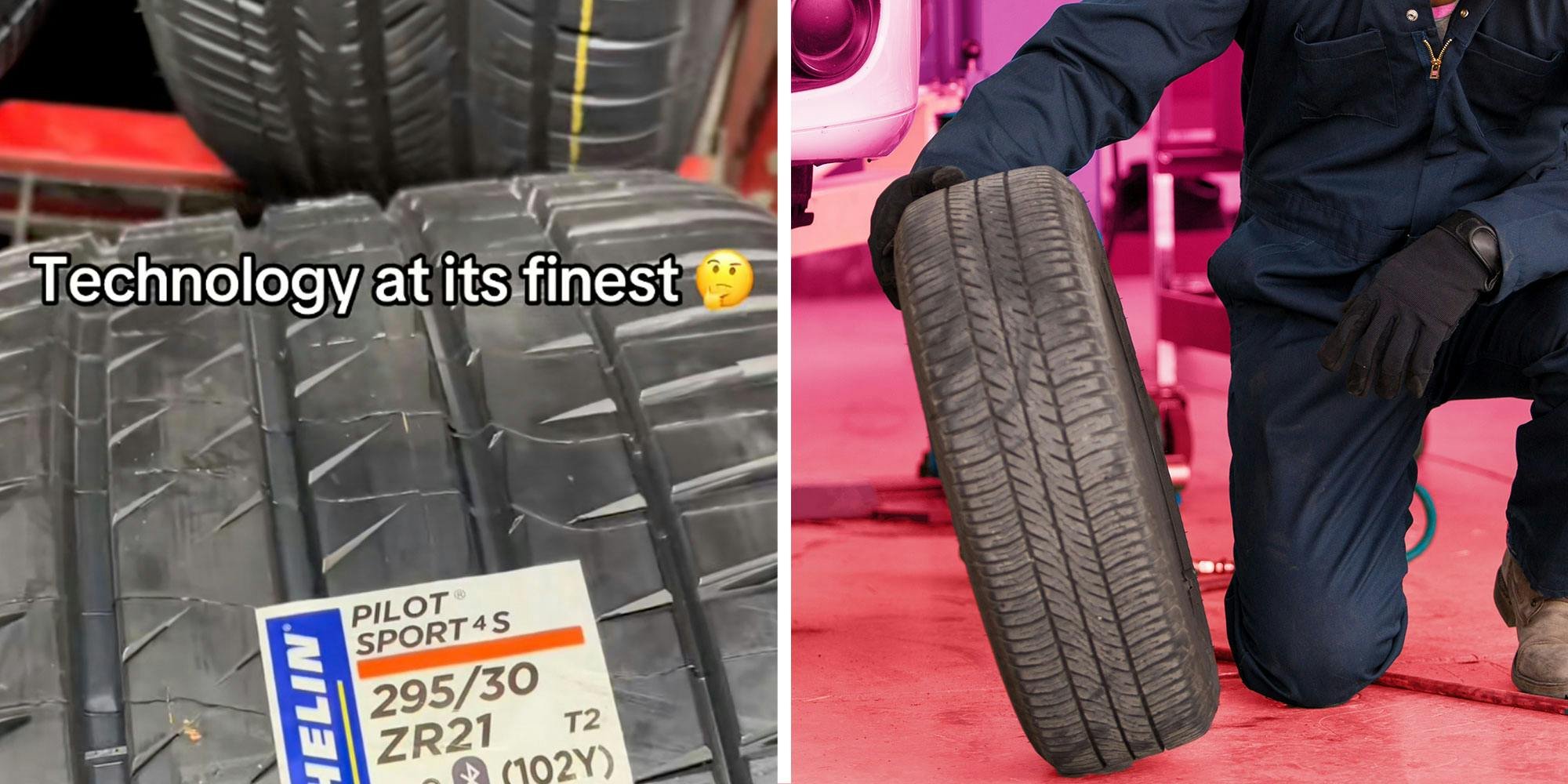 ‘Technology at its finest’: Mechanic grabs Michelin Pilot Sport 4S tire. Then he takes a closer look at the sticker