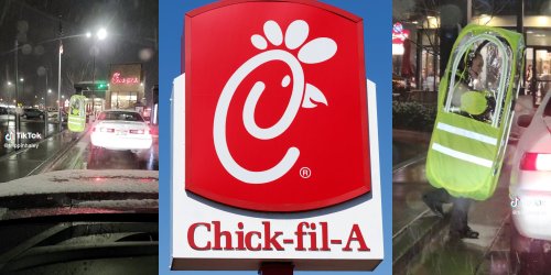 'They don't pay enough for this': Chick-fil-A customer films worker taking drive-thru orders in a weather pod during snowstorm