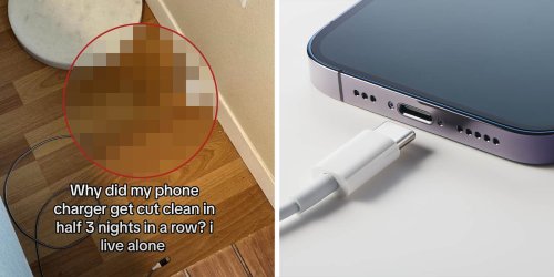 Woman Wakes Up To Her iPhone Charger Cut In Half—3 Nights In A Row