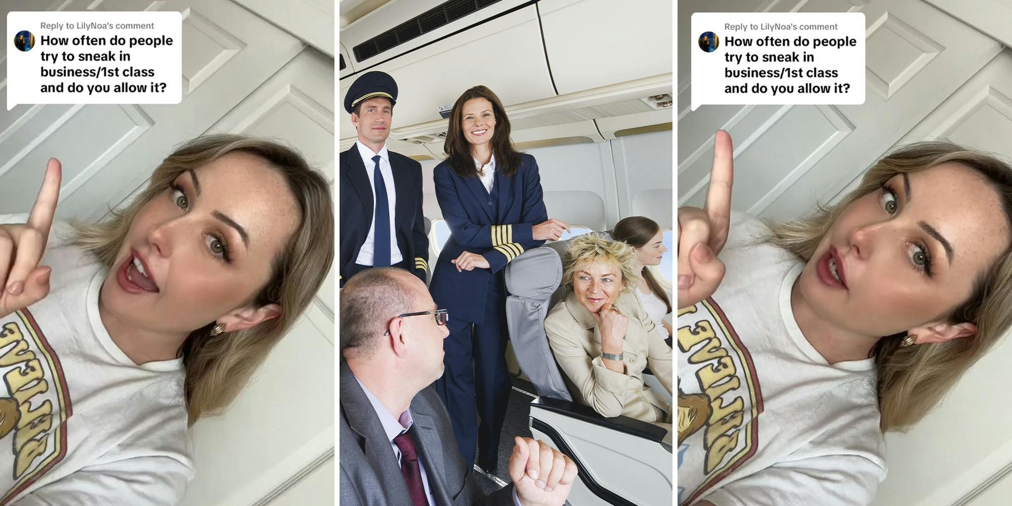Flight attendant reveals how she's trained to handle passengers who want to sit in an empty first-class seat