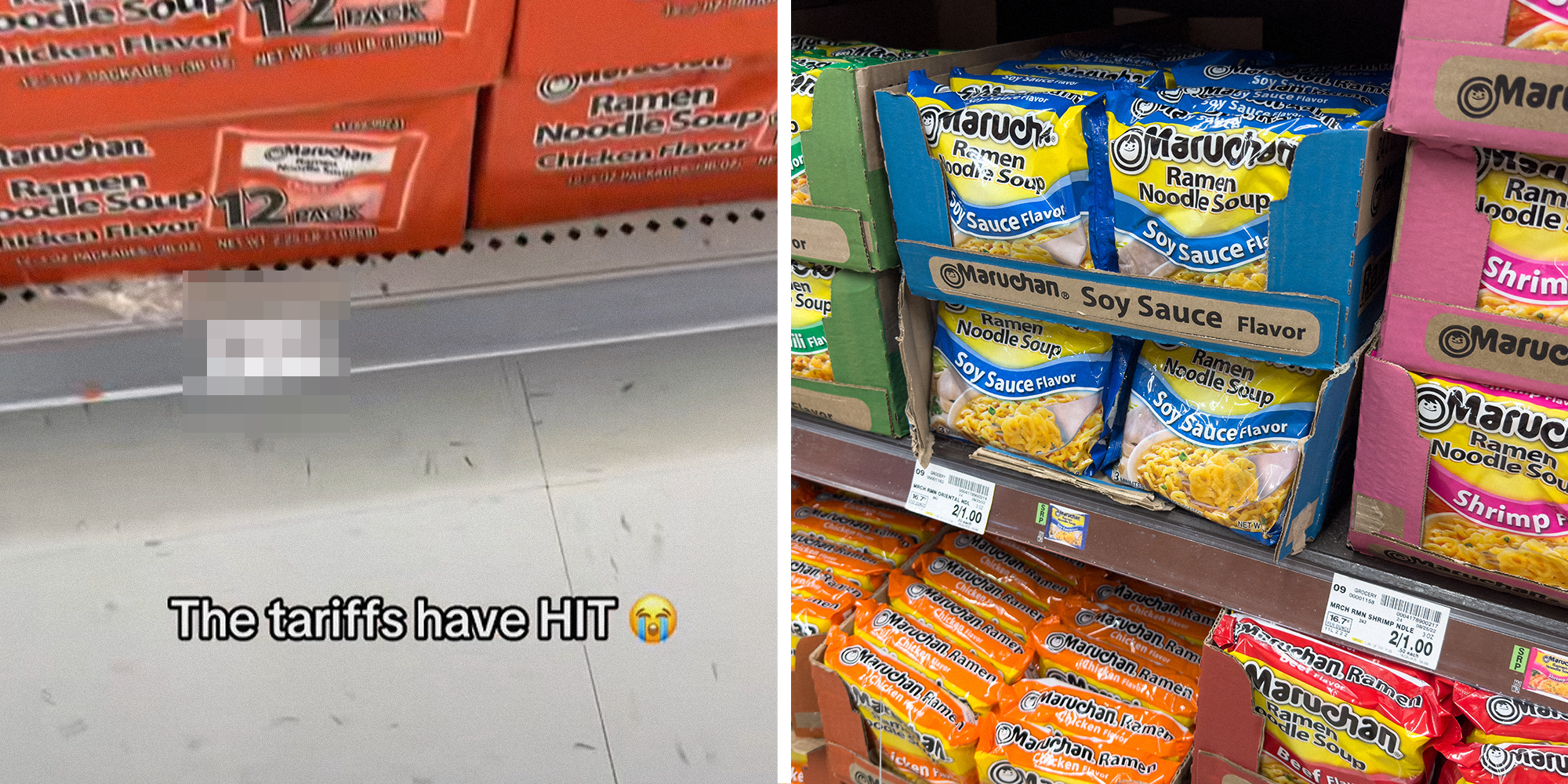 ‘Can’t even afford to eat broke now’: Shopper reaches for 12-pack of Maruchan Ramen Noodle Soup Packets. Then they check the price