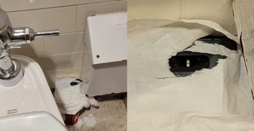 Hidden camera discovered in a Tim Hortons bathroom (PHOTOS)