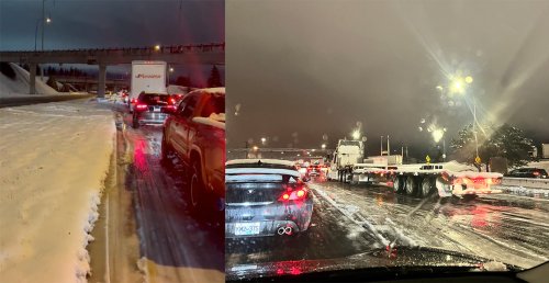 The night of the 11-hour commute: Snow traps Metro Vancouver drivers on roads