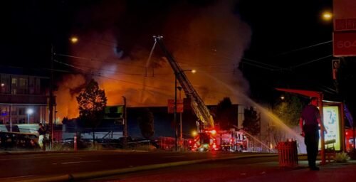 Value Village in East Vancouver goes up in flames in the middle of the night (PHOTOS/VIDEOS)