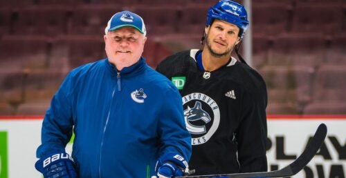 Bieksa suits up for Canucks at practice and everyone has the same joke