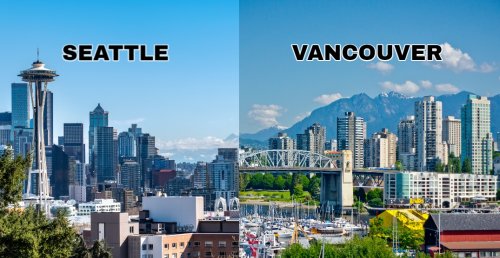 We matched Canadian cities with their American equivalents
