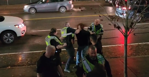 AbbyPD officer punches man in face outside Offspring concert (VIDEO)