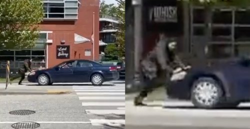 Road-rager endangers pedestrian at the city's "worst" crosswalk