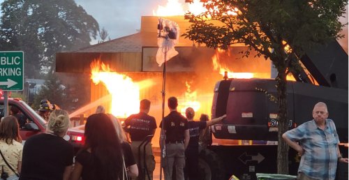 Surrey diner set on fire for TV show production starring Hilary Swank