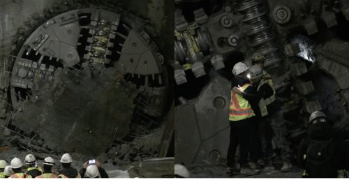 Breakthrough! Broadway Subway tunnel boring machine reaches Mount Pleasant Station (VIDEO)