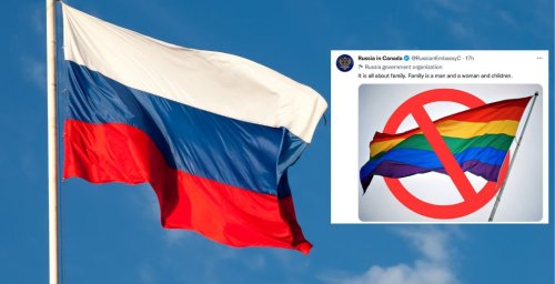 “Family is a man and a woman and children”: Russian Embassy in Canada posts homophobic tweet