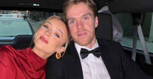 McDavid gets fancy with fiancee Lauren at Canada Walk of Fame induction