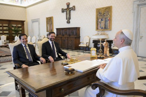 Vance visits new pope in desperate bid to get on his good side
