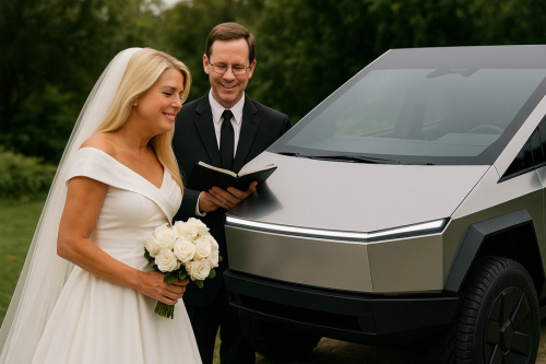 Pam Bondi Marries Cybertruck, Declares It “Biblically Sound” Despite It Not Being a Man (or Working)