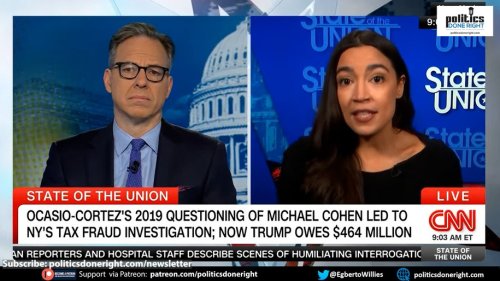 AOC shuts down Tapper about Trump's unequal treatment: He's 'unethical' & 'prone to criminality.