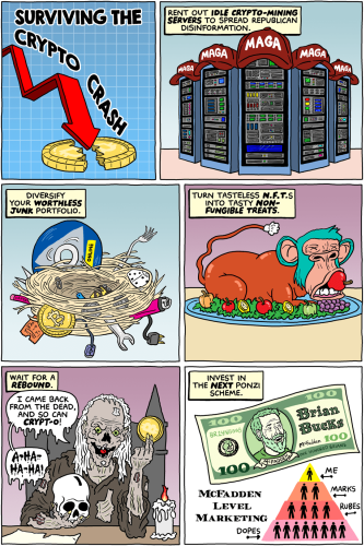 Cartoon: Surviving the crypto crash