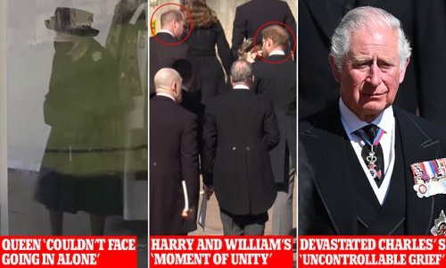 The Queen 'couldn't face going in to Prince Philip's funeral alone'