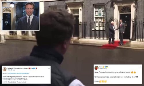 'It's Dennis Pennis!' Sky News' deputy political editor goes viral after shouting questions 'like a yob' at Tory MPs - including Boris Johnson - across Downing Street