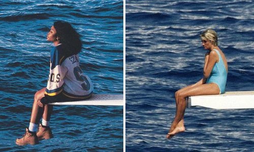SZA bizarrely recreates iconic Princess Diana image on her final holiday for new album cover - but DIVIDES fans who question whether snap is 'concerning or creative?'