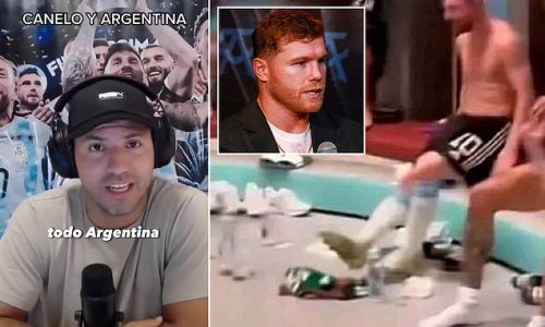 'You earned the hatred of ALL of Argentina!': Sergio Aguero rips into Canelo Alvarez AGAIN after he accused Lionel Messi of kicking a Mexican shirt... as the feud between the boxing superstar and ex-Man City striker rumbles on