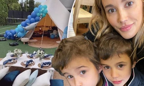 Bec Judd treats twin boys Tom and Darcy to a luxury glamping getaway
