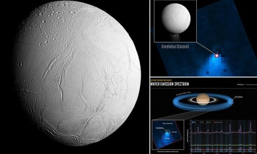 Are aliens hiding on Saturn's MOON? NASA's James Webb spots a 'surprisingly large' plume of water coming from Enceladus – and it could be a sign of life