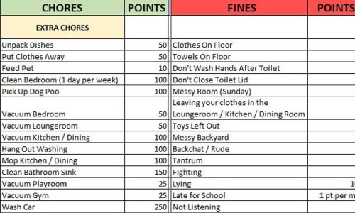 Australian mother praised for life-changing 'chore chart' where she FINES her kids