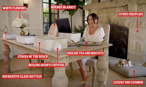 Inside Meghan Markle's California-chic study