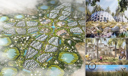 'World's most walkable city' is unveiled in Kuwait: Incredible flower-shaped sustainable community promises to provide a 'net zero' lifestyle for 100,000 residents