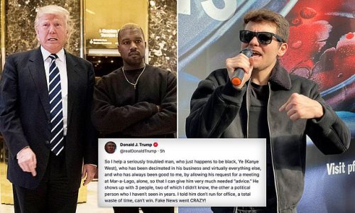 Trump brands Kanye West a 'seriously troubled man who just happens to be black' - after coming under fire for dining with the embattled rapper and white nationalist Nick Fuentes at Mar-a-Lago