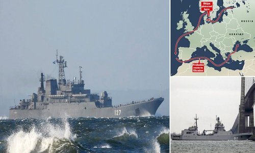 Six Russian ships go past UK sparking fears they are going to Ukraine