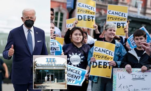 Biden cancels ANOTHER $3.9B in student debt for defunct ITT colleges - pushing the total to $32 BILLION - as all borrowers face nail-biting wait to see if White House will extend freeze past September