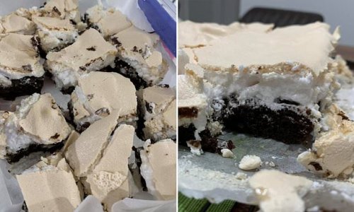 Home baker shares her simple recipe for mouthwatering PAVLOVA brownies - complete with fluffy meringue and an oozing chocolate base