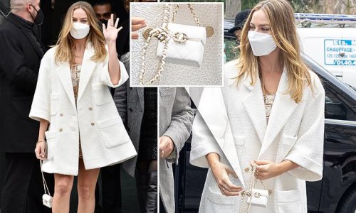 Margot Robbie carries $5,900 bag at Chanel fashion show in Paris