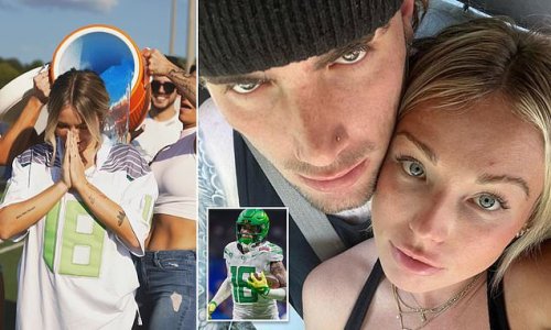 'I know you picked him out to protect me': Pregnant girlfriend of late Oregon football star Spencer Webb reveals she is having a BOY in emotional gender reveal video shared three months after he died at 22 from head injury