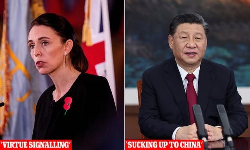 A British MP accused Jacinda Ardern of 'sucking up to China'