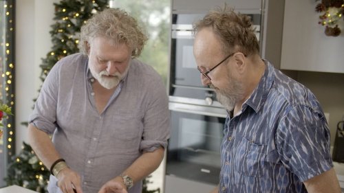 The Hairy Bikers' first ever meal: Beloved TV duo whipped up a curry and Southern Comfort flambéed...