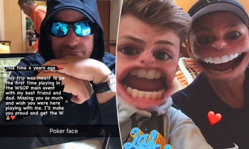 Shane Warne's son Jackson vows to make his late father proud by winning big at his next poker tournament as he remembers their visit to Las Vegas... four months after the cricketer's death