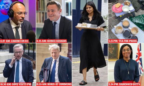 Has there ever been a crazier political panto? With 42 resignations and counting, Rishi Sunak's mega-rich wife serving tea and biccies, and one Tory MP branding the PM 'a cockroach in a nuclear apocalypse'... it was a bad day for Boris