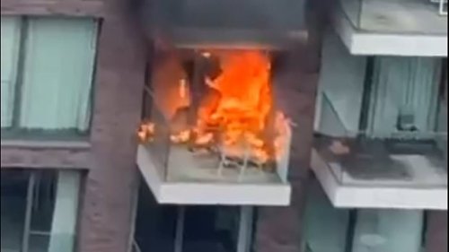 Around 100 firefighters called to fire at block of luxury flats in central London where apartments go for more than £1m