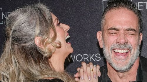 Jeffrey Dean Morgan cuddles up to Hilarie Burton as loved-up couple lead stars at AMC Networks' 2024...